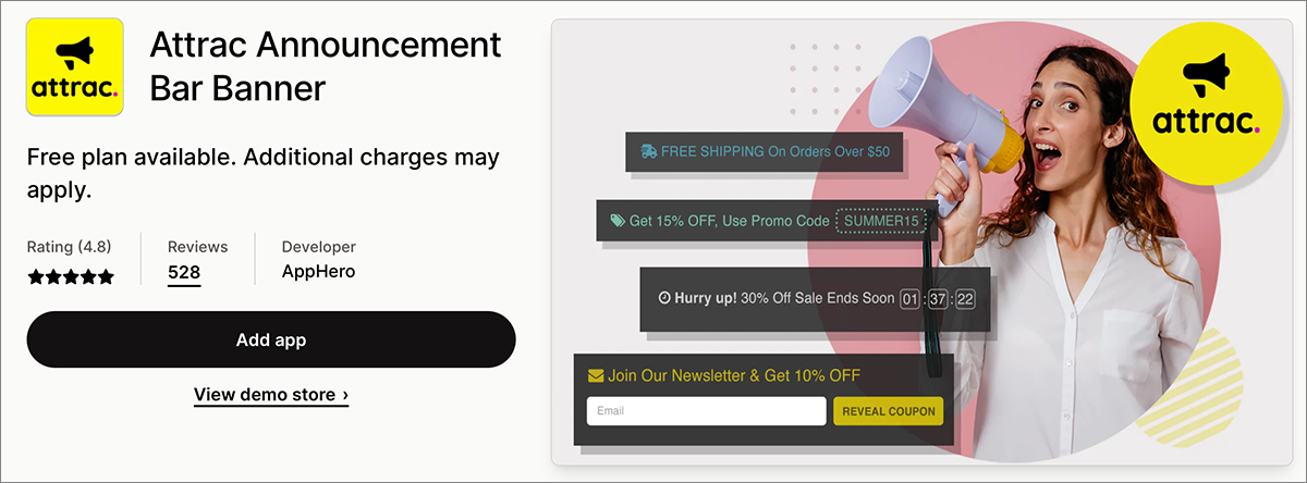 Attac app on Shopify App Store