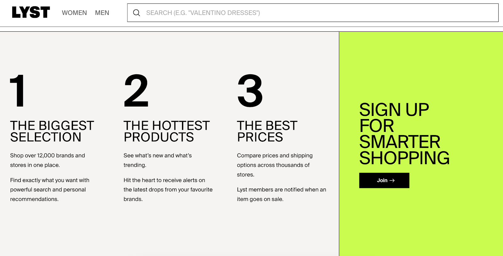 lyst curated just for you as one of the call to action phrase examples